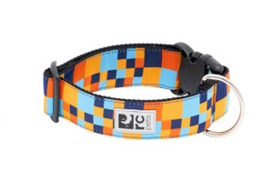 Wide Clip Collar - Pixel Blue