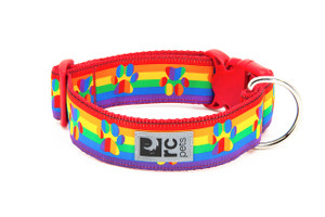 Wide Clip Collar - Rainbow Paws