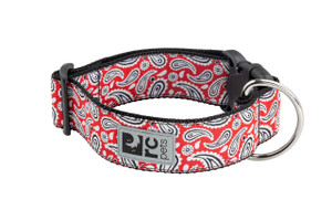 Wide Clip Collar - Rebel Red