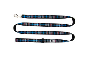 Dog Leash - Black Twill Plaid