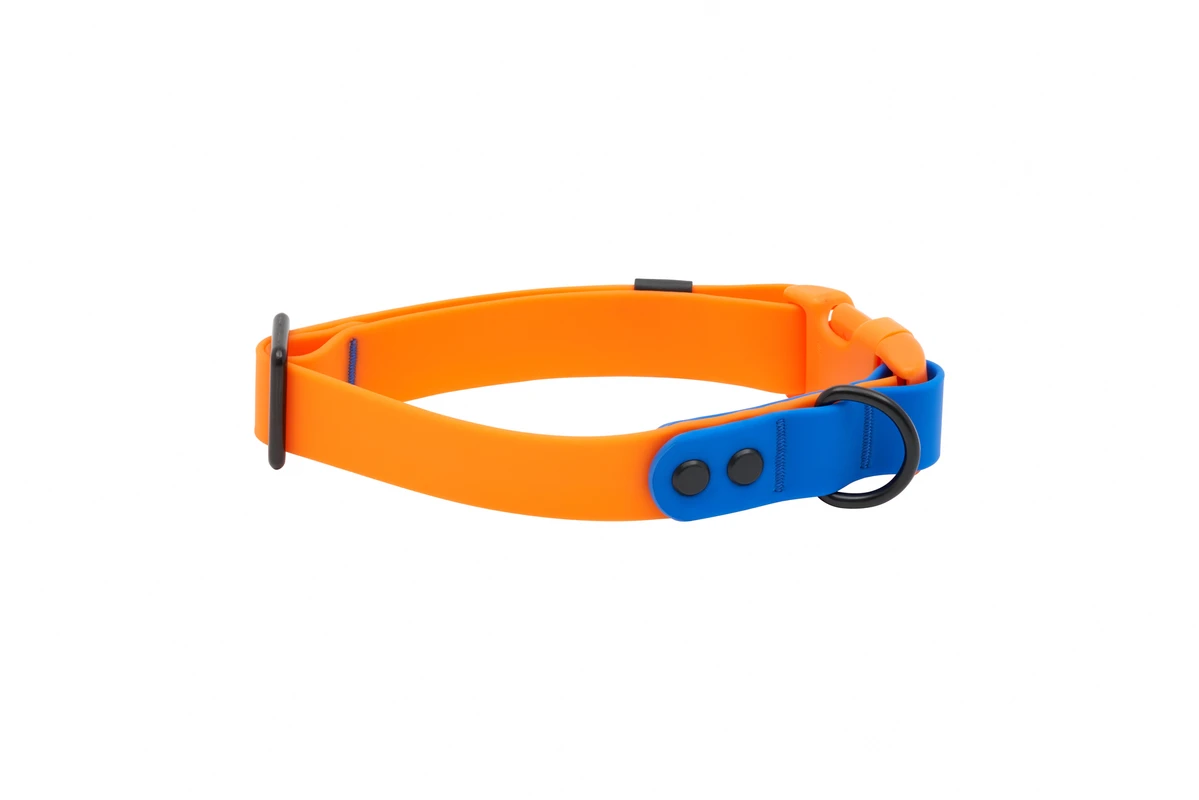 Waterproof Collar - Orange/Sapphire